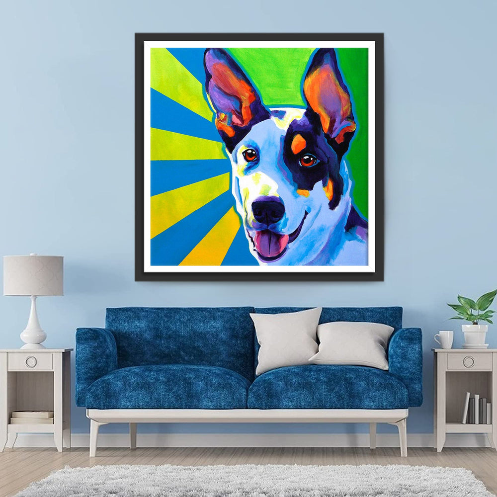 Cartoon Een Gelukkige Hond Diamond Painting