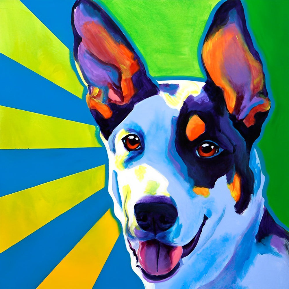 Cartoon Een Gelukkige Hond Diamond Painting