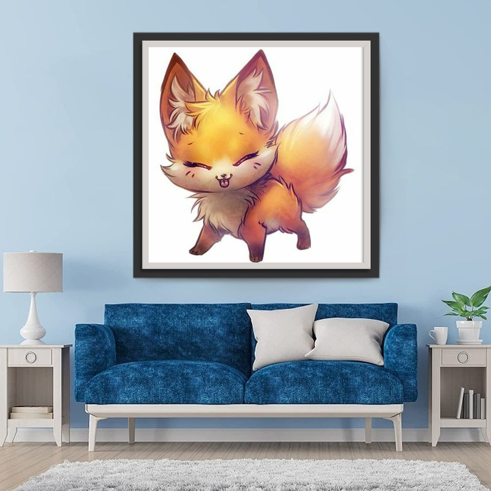 Cartoon Een Schattig Vosje Diamond Painting