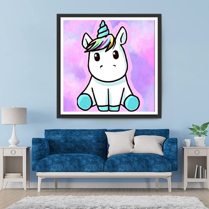 Cartoon Eenhoorn Schets Diamond Painting