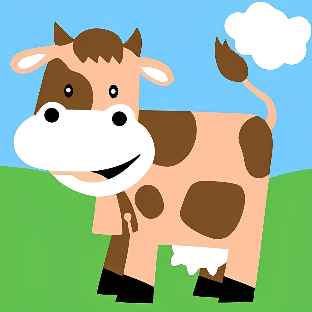 Cartoon Kalf Diamond Painting