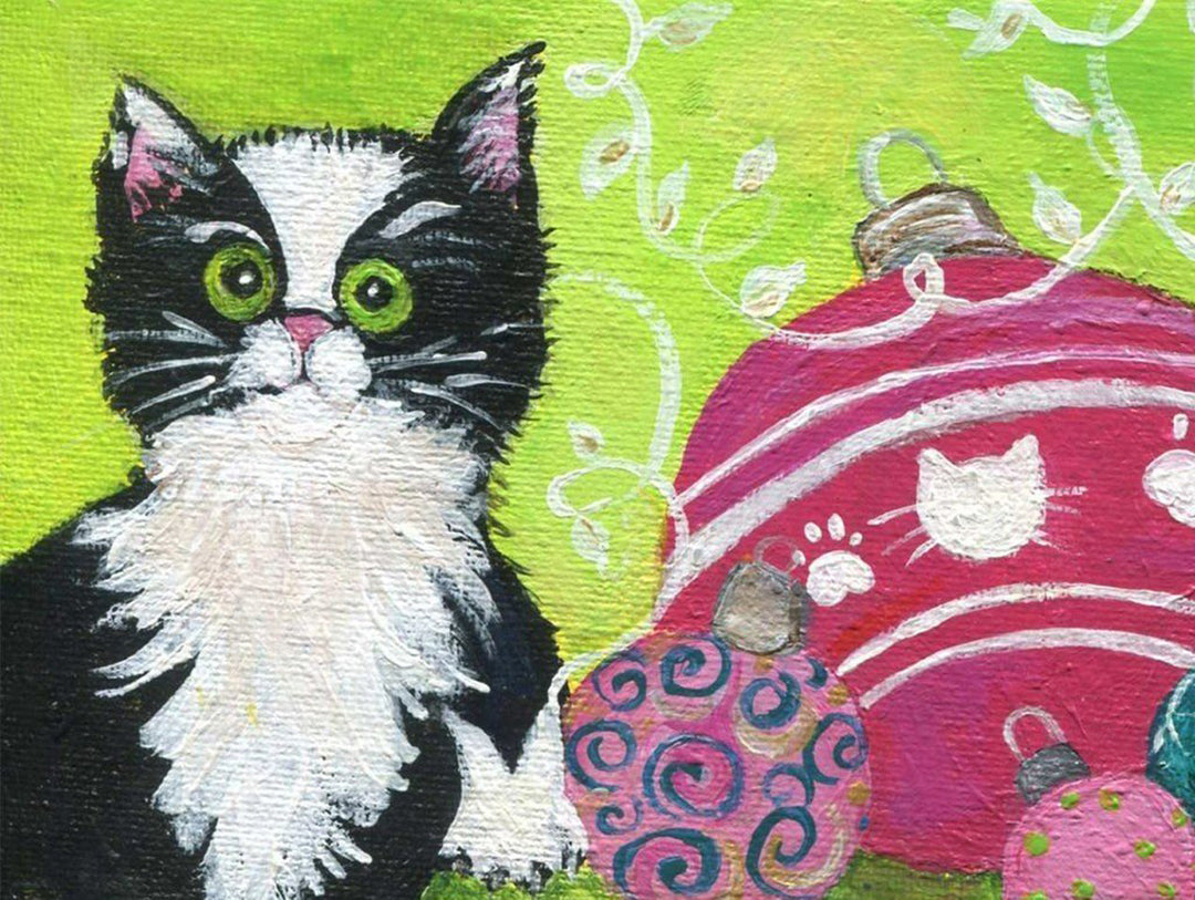 Cartoon Kat en Wol Diamond Painting