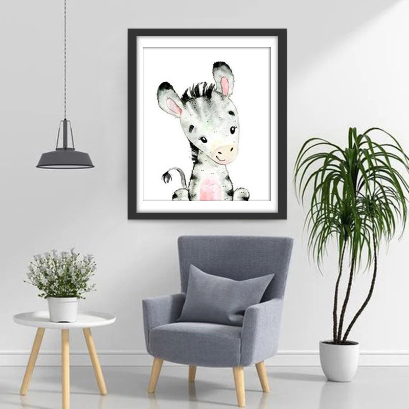 Cartoon Schattige Kleine Zebra Diamond Painting