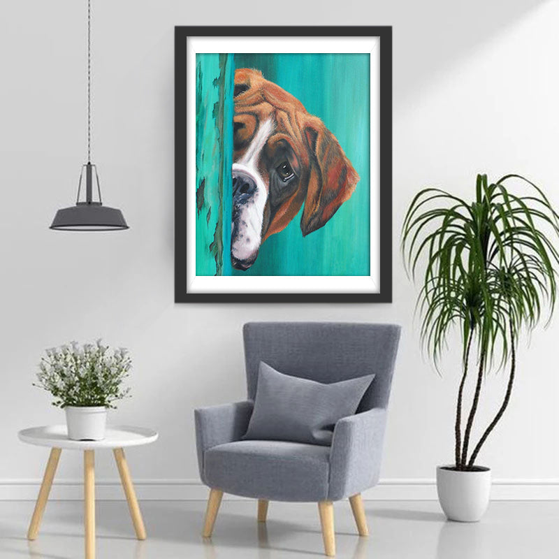 Chagrijnige Hond Diamond Painting