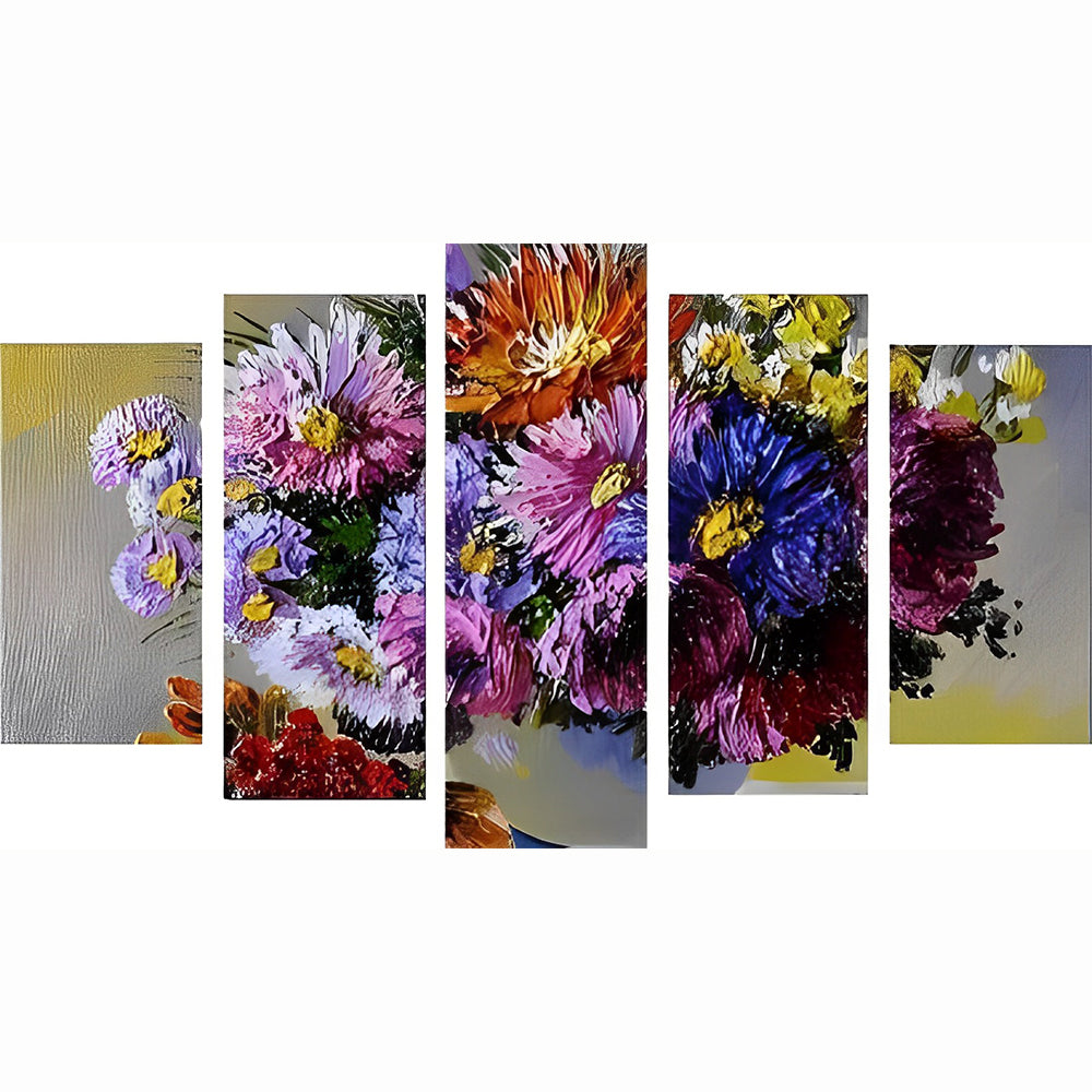Chrysanten in Volle Bloei 5 Platen Diamond Painting