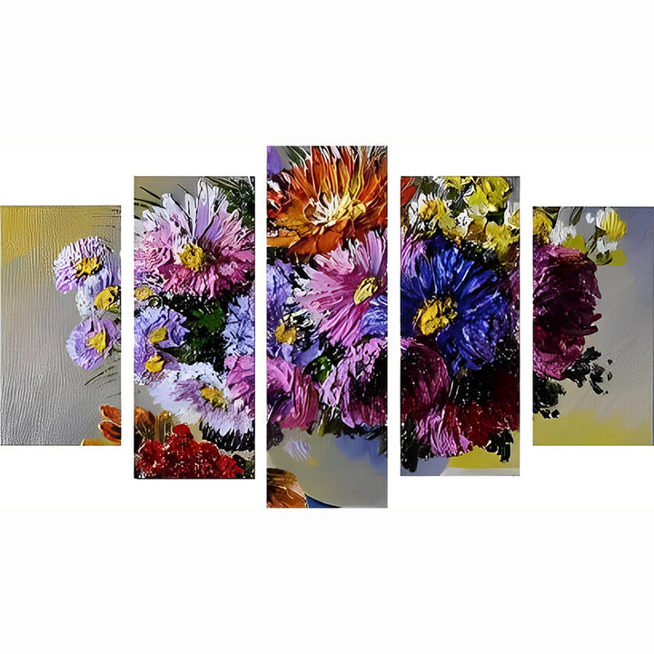 Chrysanten in Volle Bloei 5 Platen Diamond Painting