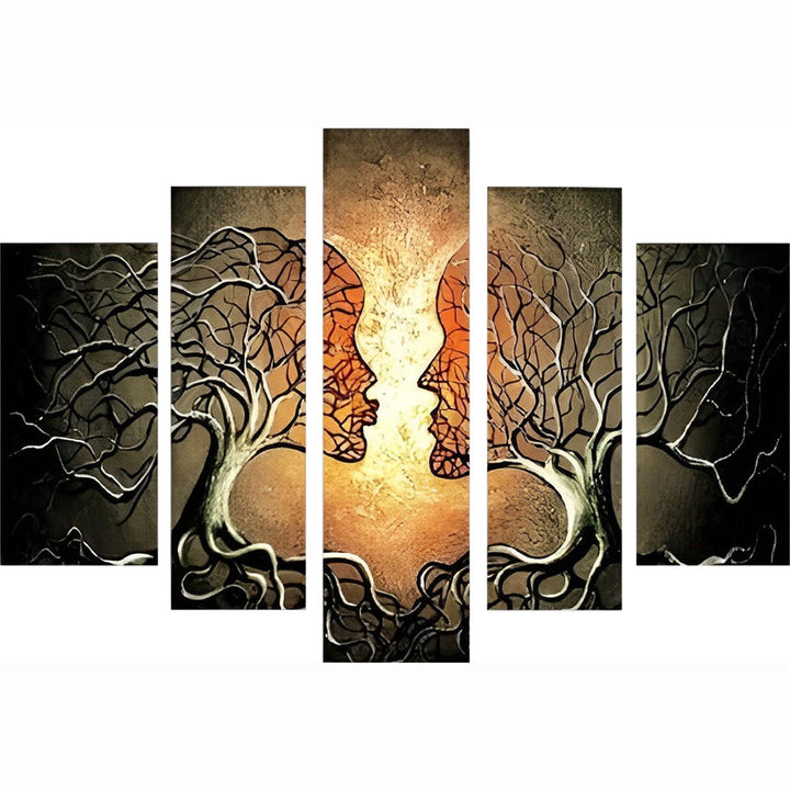 Creatief Krachtig Multipanel Boombeeld 5 Platen Diamond Painting