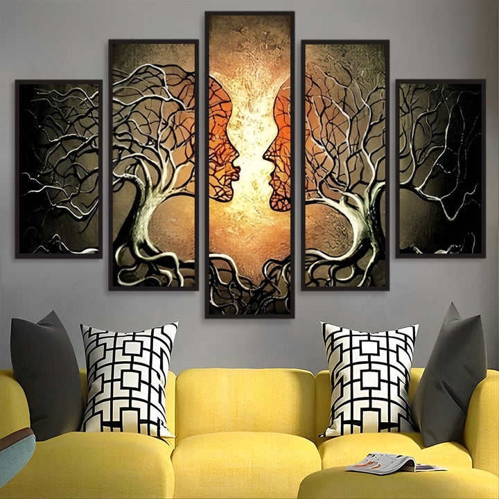 Creatief Krachtig Multipanel Boombeeld 5 Platen Diamond Painting