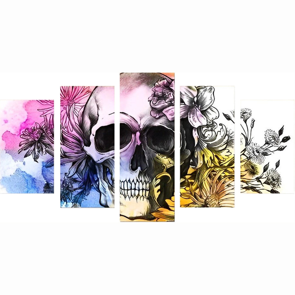 Creatief Ontworpen Doodssymbool 5 Platen Diamond Painting