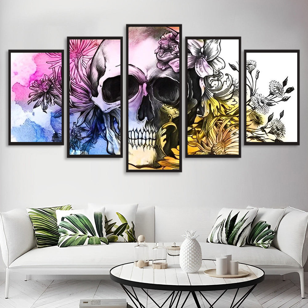 Creatief Ontworpen Doodssymbool 5 Platen Diamond Painting