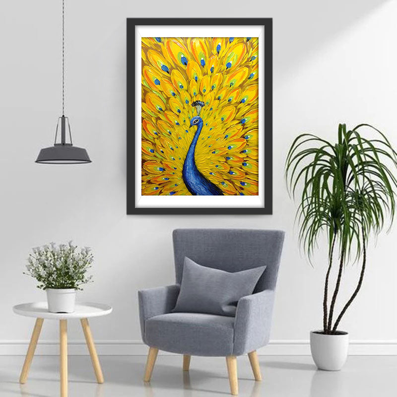 de Dunne Pauw Opent zijn Staart Diamond Painting