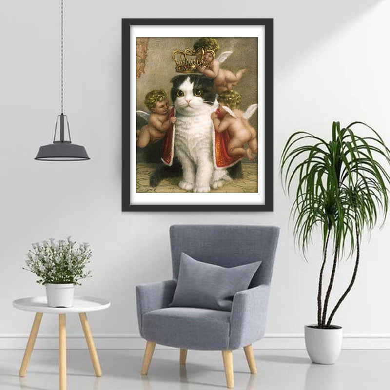 De Engelen Hebben Koning Kat Aangetrokken Diamond Painting