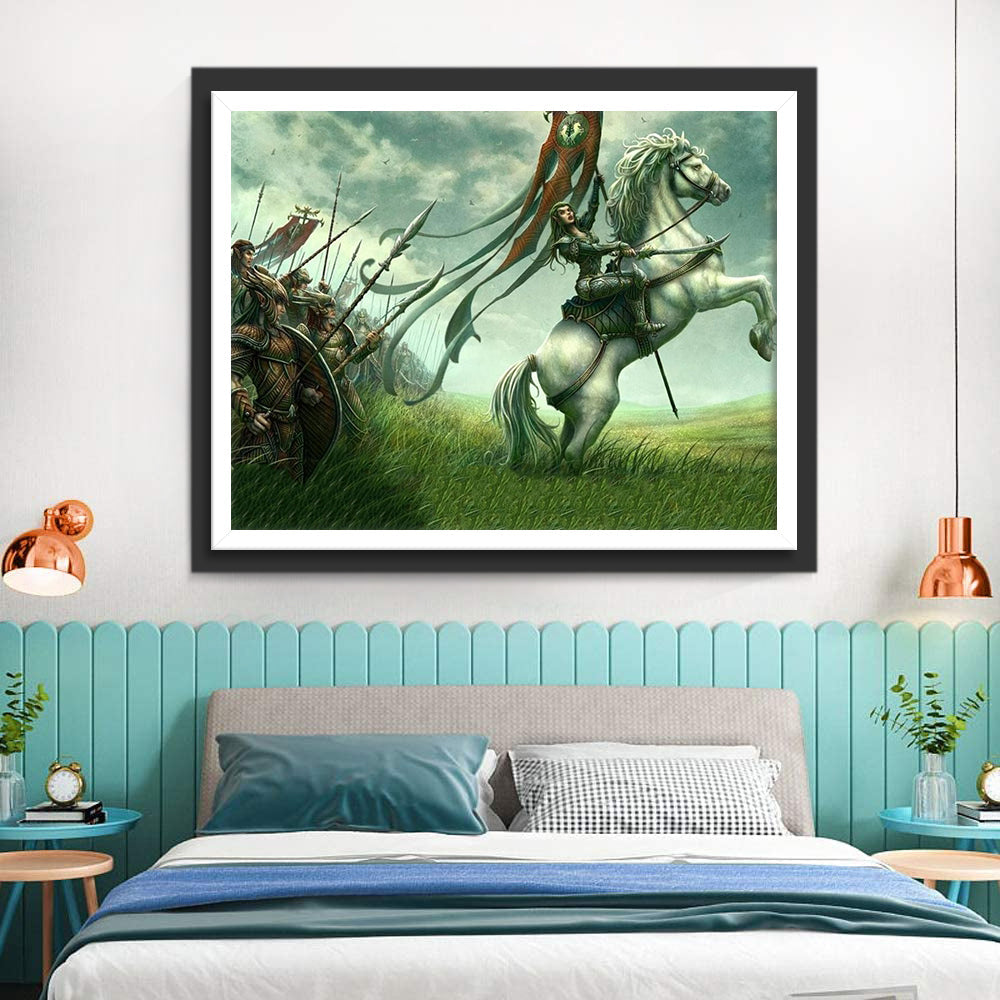 De Generaal Rijdt op een Oorlogspaard Diamond Painting
