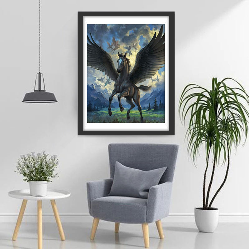 De Gevleugelde Paarden Diamond Painting