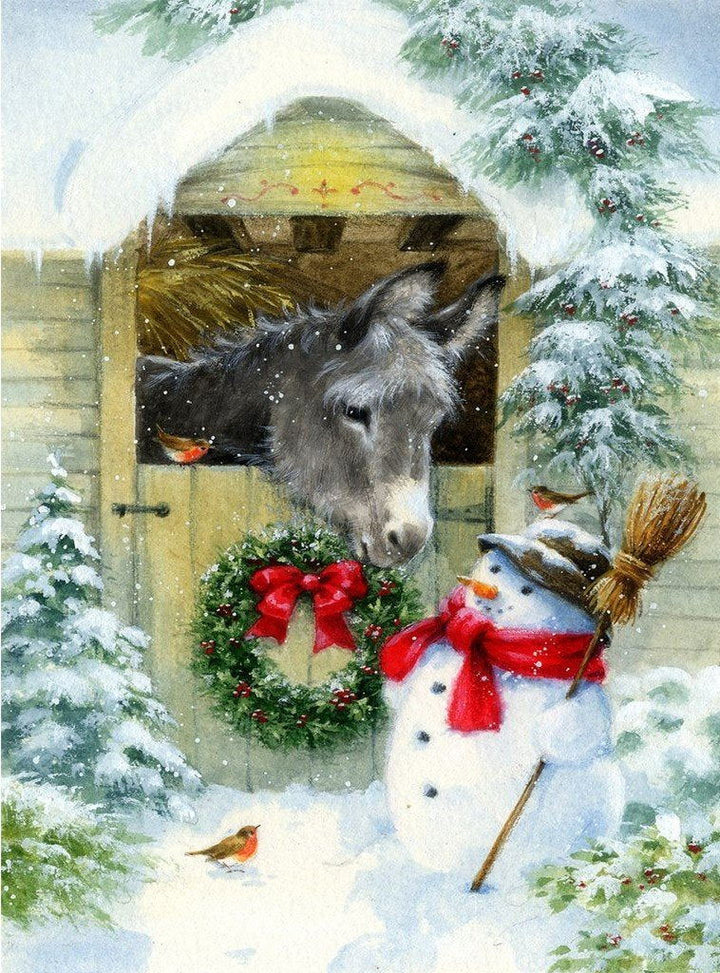 De Gezellige Winterdag bij de Schuur Diamond Painting