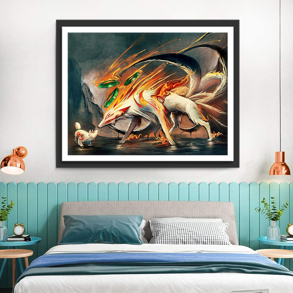 De Grote en de Kleine Negenstaartvos Diamond Painting