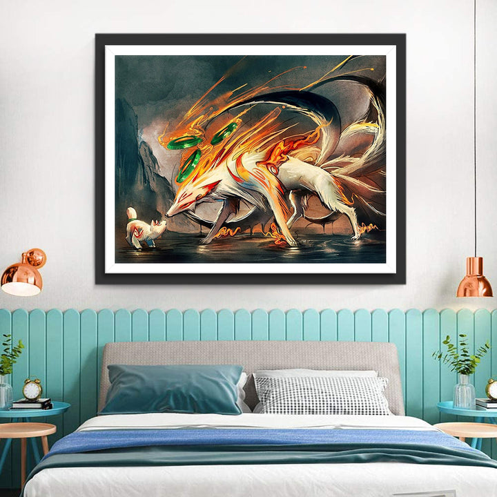 De Grote en de Kleine Negenstaartvos Diamond Painting
