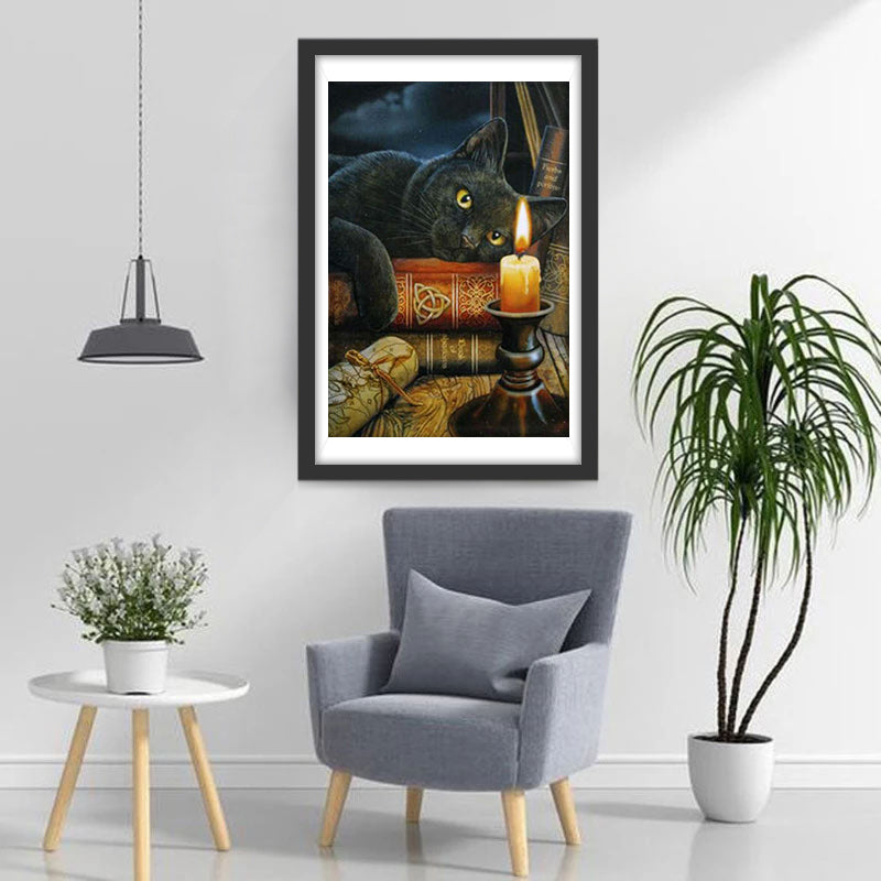 De Heksenuur Kat Diamond Painting