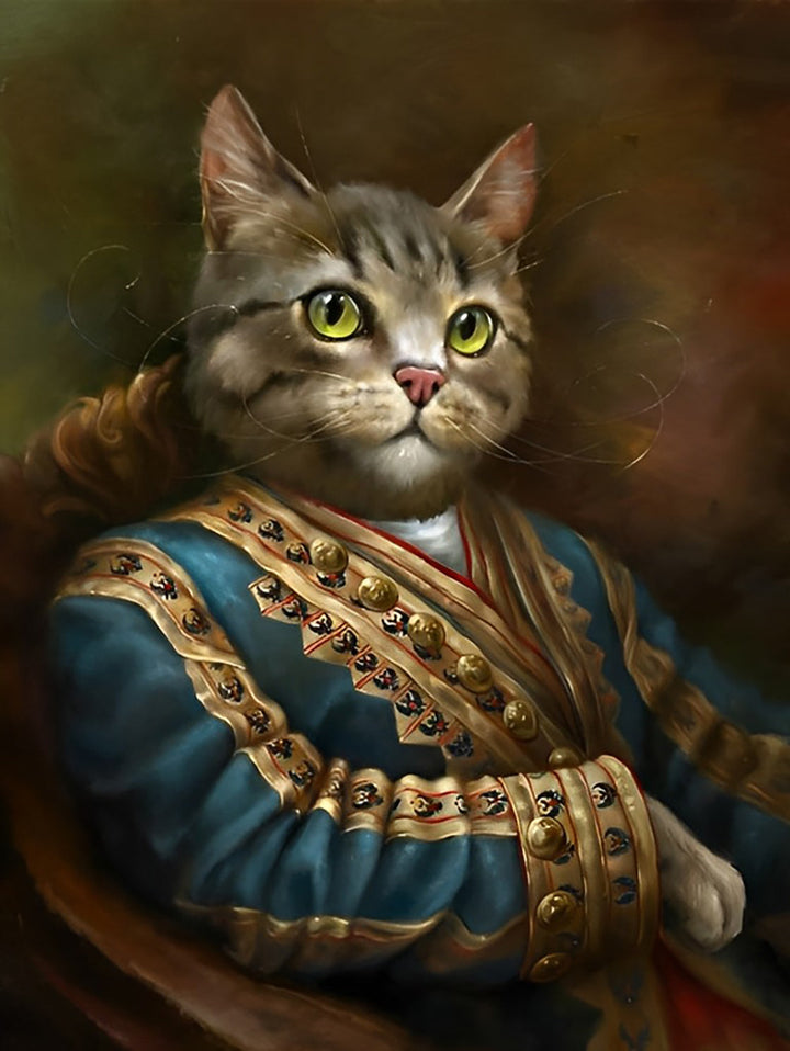De Hofkat in Statig Uniform Diamond Painting