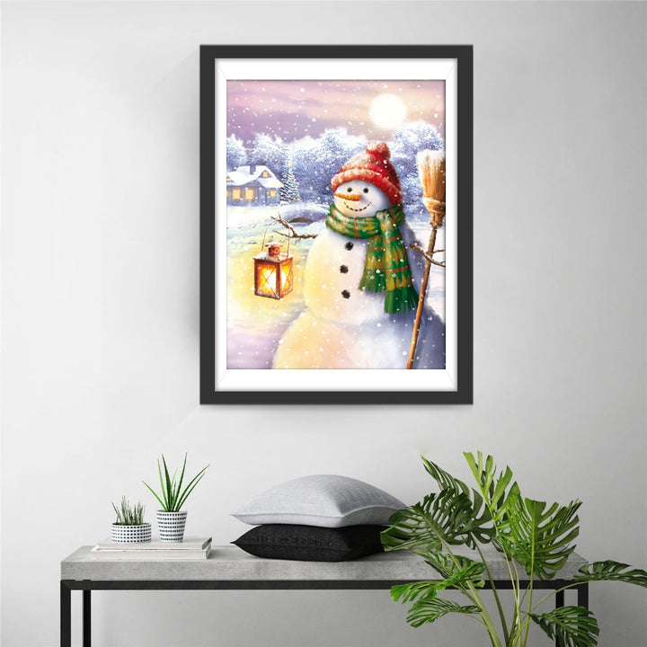 De Hoofdrolspeler van de Winterse Sfeer Diamond Painting
