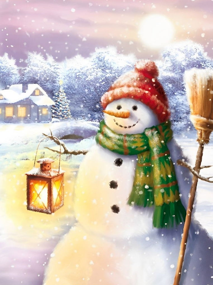 De Hoofdrolspeler van de Winterse Sfeer Diamond Painting