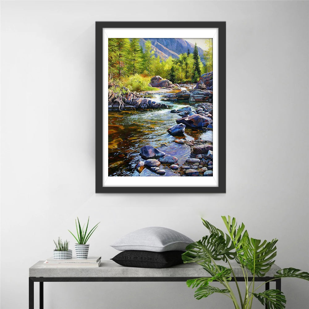 De Kalme Beek in het Berggebied Diamond Painting