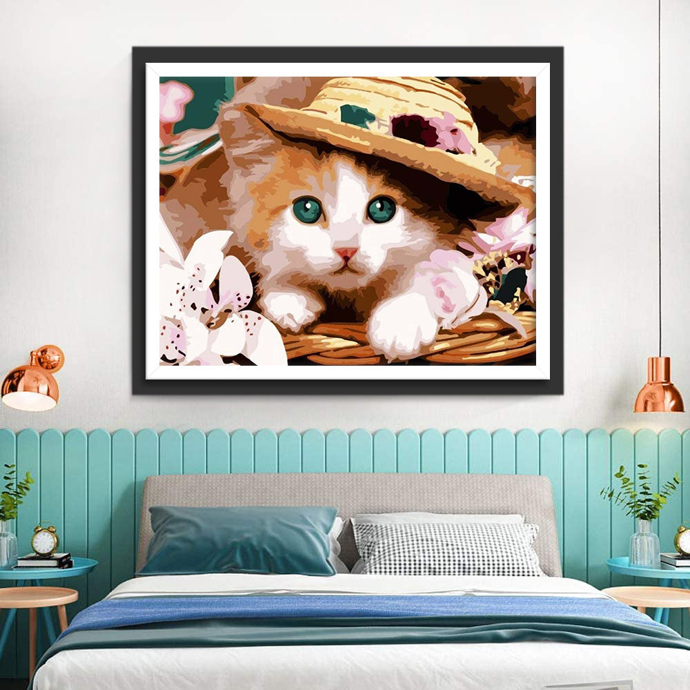 De Kat met de Strohoed Diamond Painting