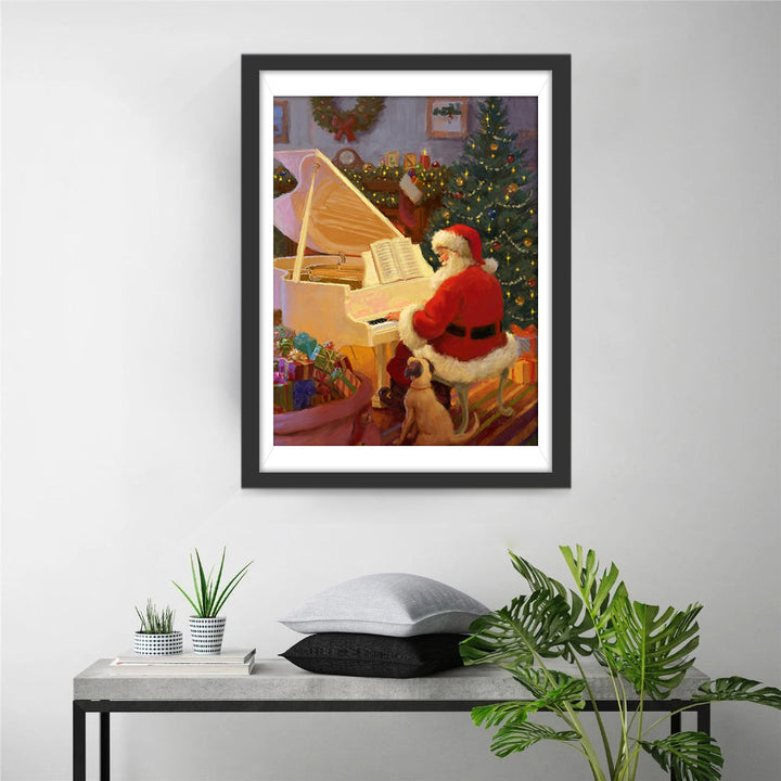 De Kerstman die Muziek Maakt Diamond Painting