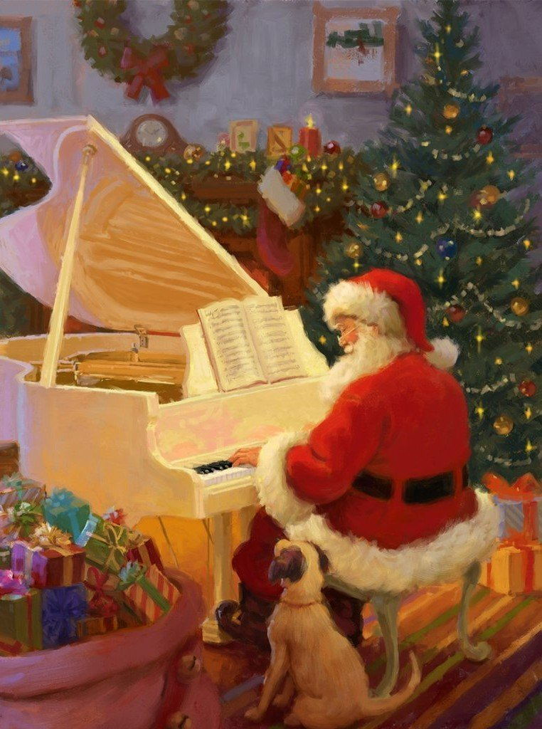 De Kerstman die Muziek Maakt Diamond Painting