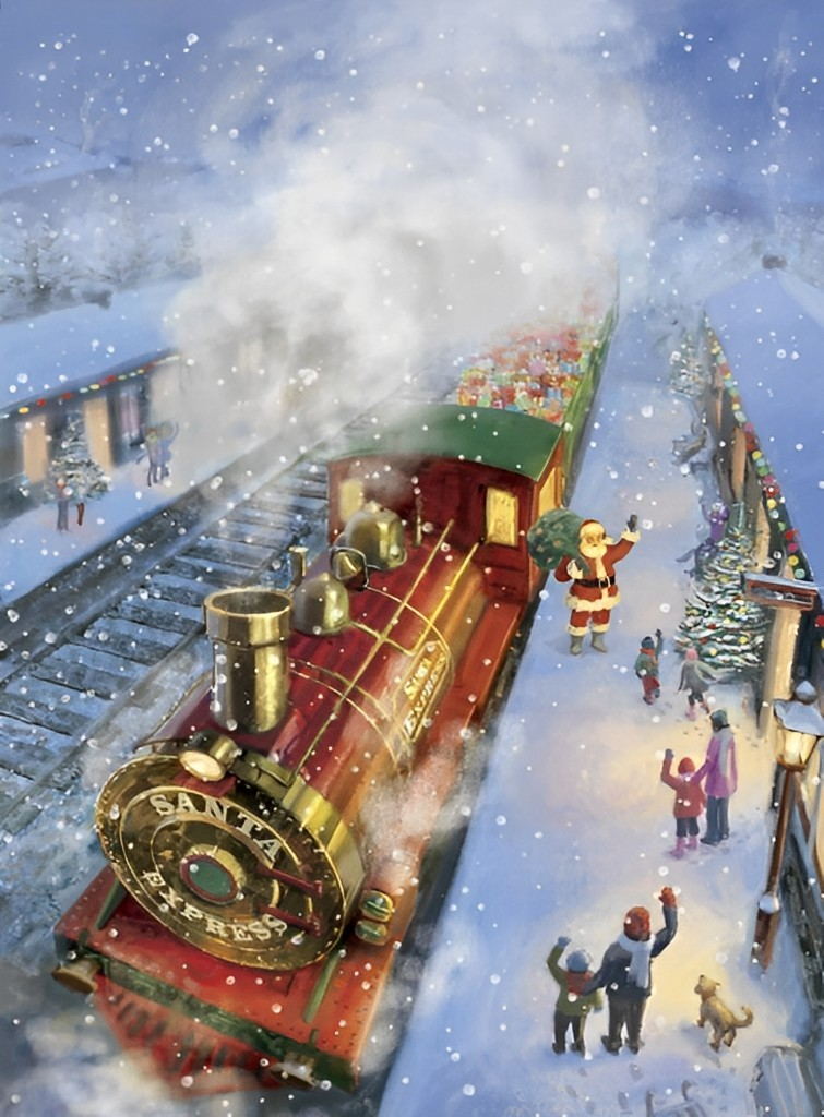 De Kerstman die naar Mensen Zwaait Diamond Painting