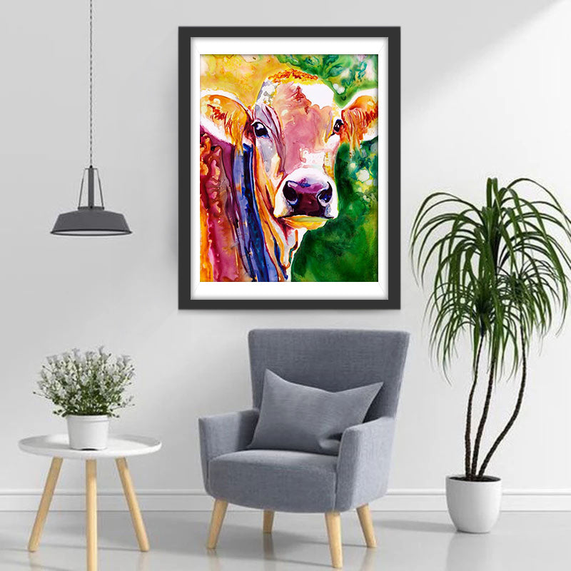 De Koe naast de Bloem Diamond Painting