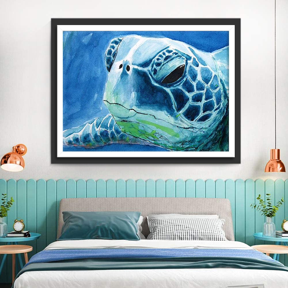 De Kop van een Reuzenzeeschildpad Diamond Painting