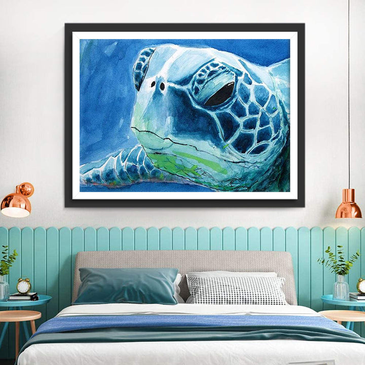 De Kop van een Reuzenzeeschildpad Diamond Painting
