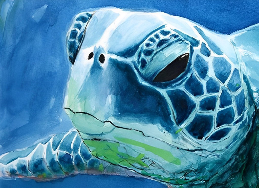 De Kop van een Reuzenzeeschildpad Diamond Painting