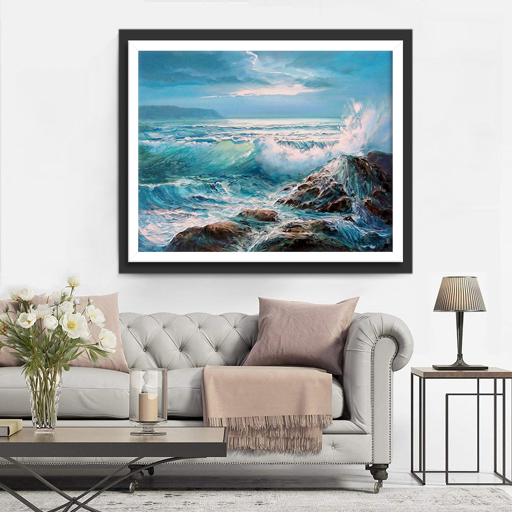 De Krachtige Golven van de Zee Diamond Painting
