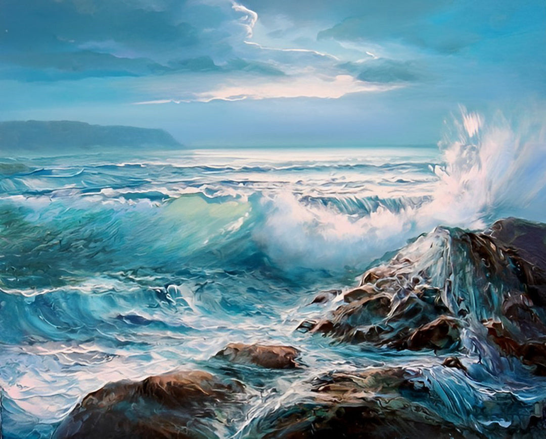 De Krachtige Golven van de Zee Diamond Painting