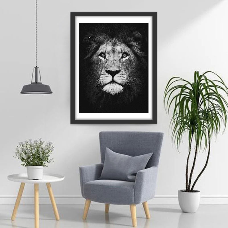 De Leeuw in het Donker Diamond Painting