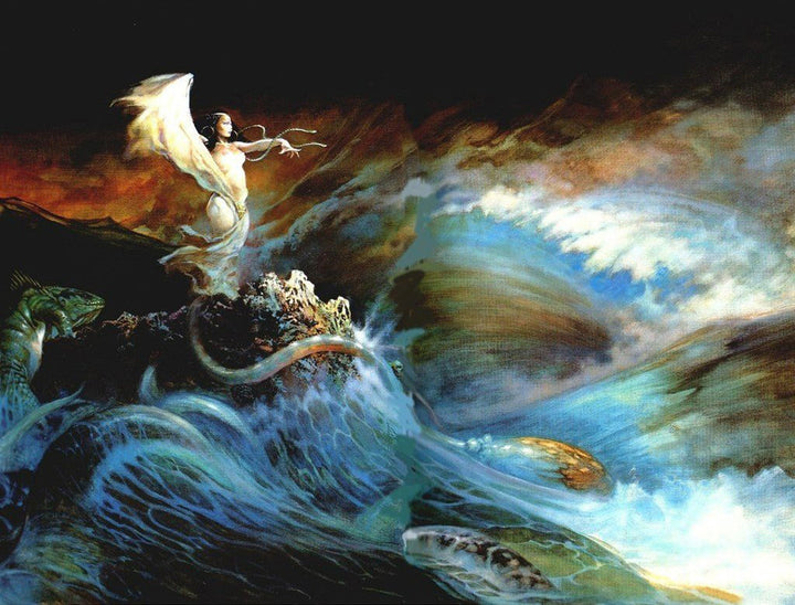 De Majestueuze Pracht van Fantasie in de Golvende Oceaan Diamond Painting
