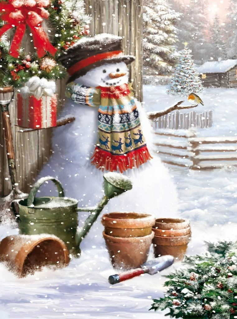 De Mascotte van de Wintervreugde Diamond Painting