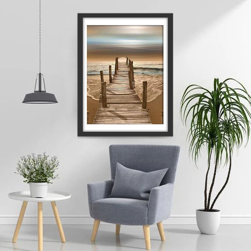 De Oude Aanlegsteiger naar de Zee Diamond Painting