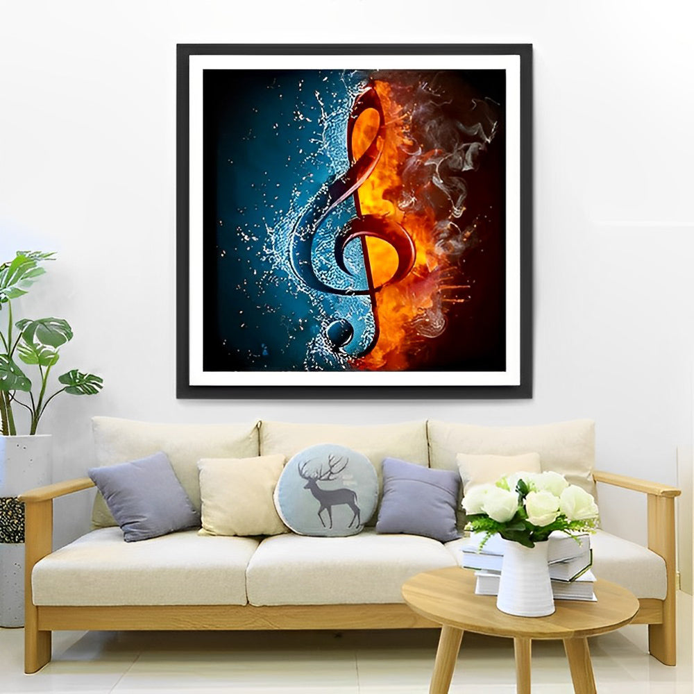 De Passie van Muziek in Vuur en Water Diamond Painting