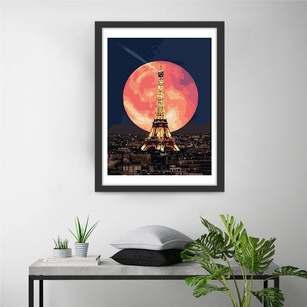 De Schitterende Toren bij Volle Maan Diamond Painting