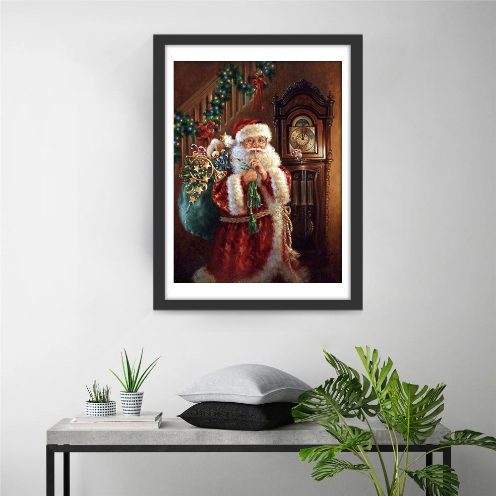 De Stiekem Rondsluipende Kerstman Diamond Painting