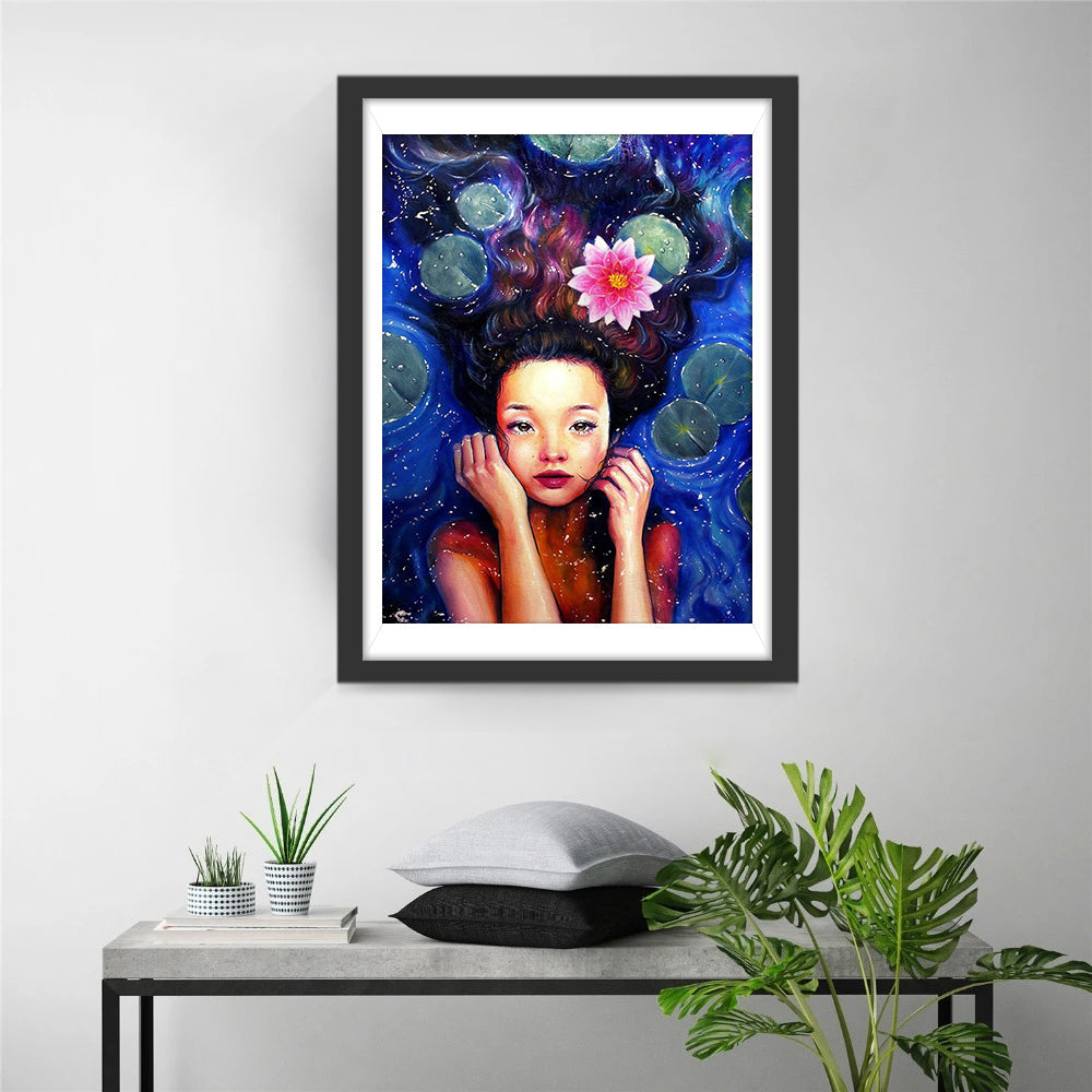 De Teder Verweven Geest in de Bloemende Waterstilte Diamond Painting