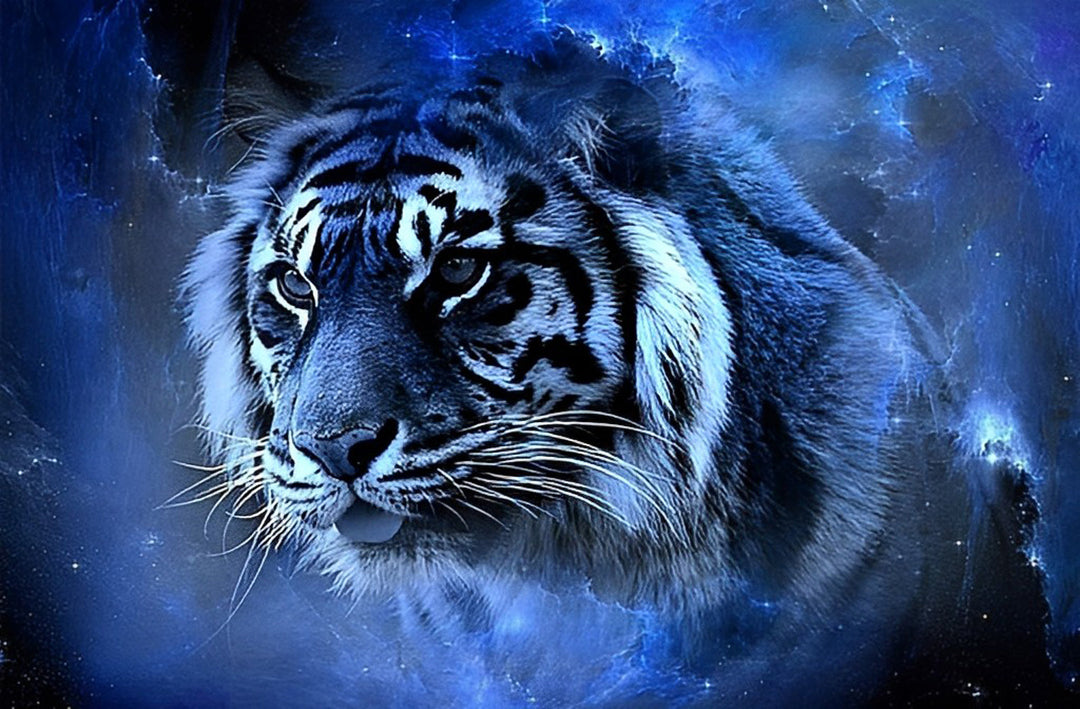 De Tijger in de Melkweg Diamond Painting
