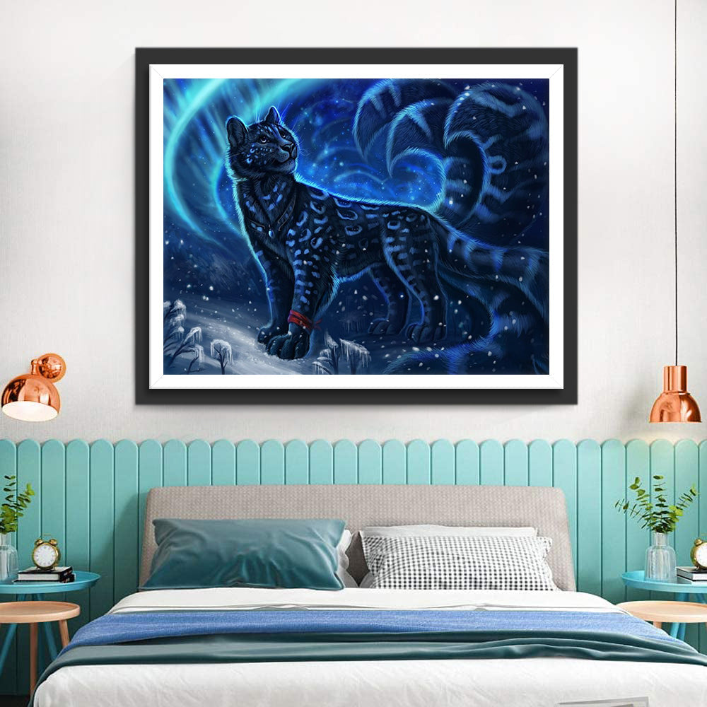 De Tijger met Vele Staarten Diamond Painting