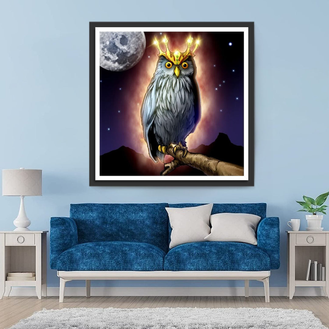 De Uil met de Kroon Diamond Painting