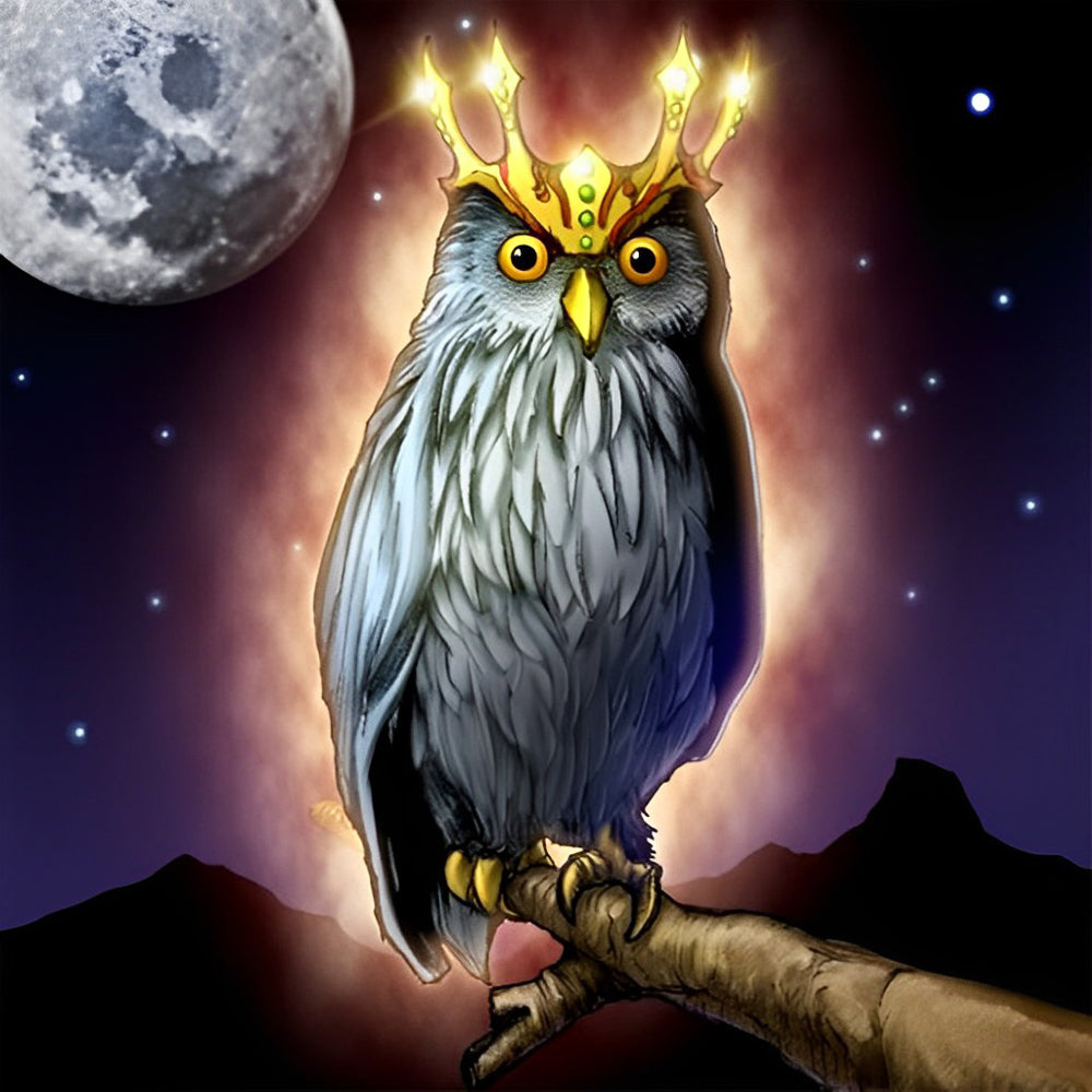 De Uil met de Kroon Diamond Painting