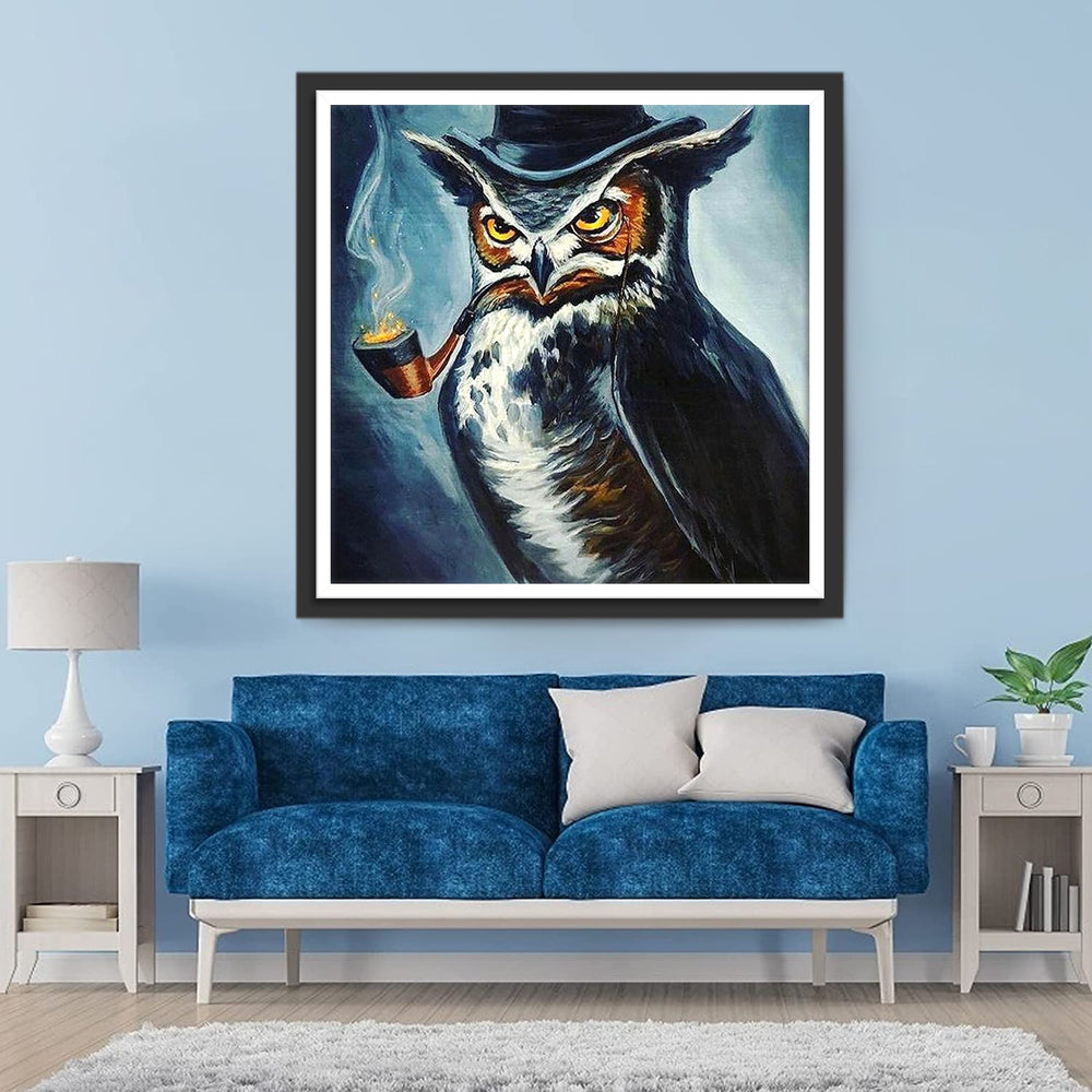 De Uil met het Fluitje Diamond Painting