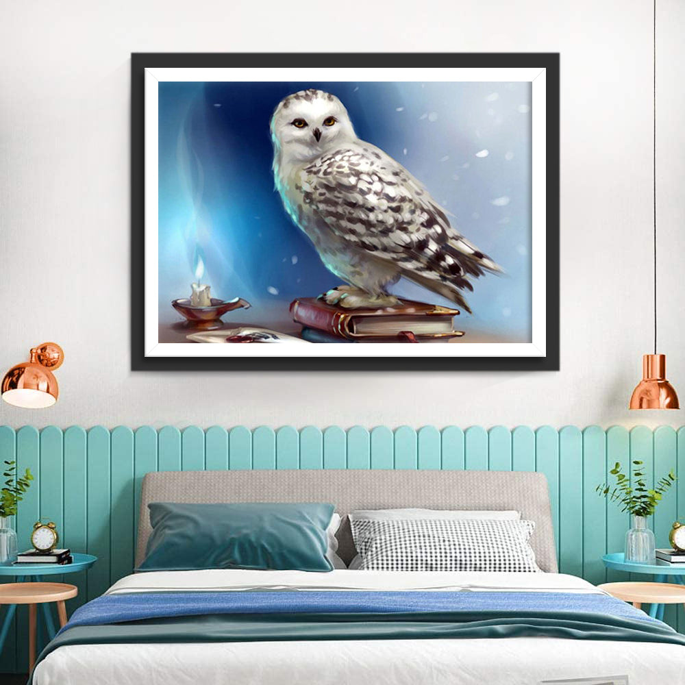 De Uil op het Boek Diamond Painting